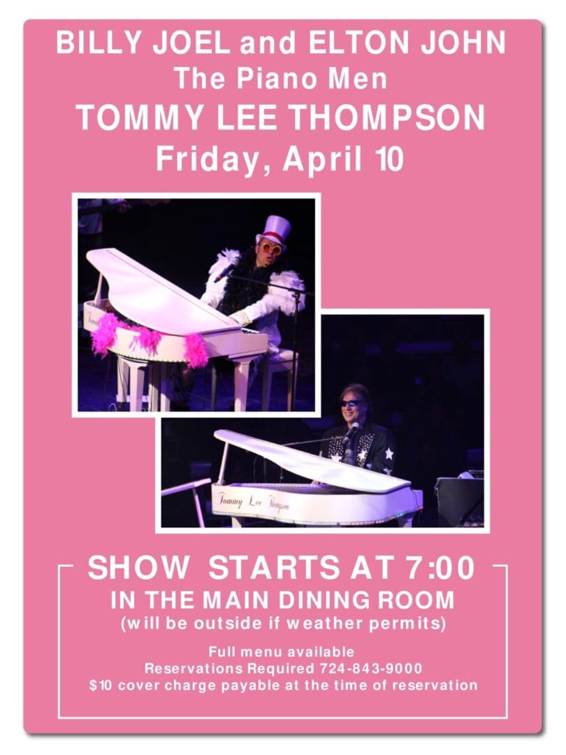Tommy Lee Thompson performing live with piano and microphone on April 10.